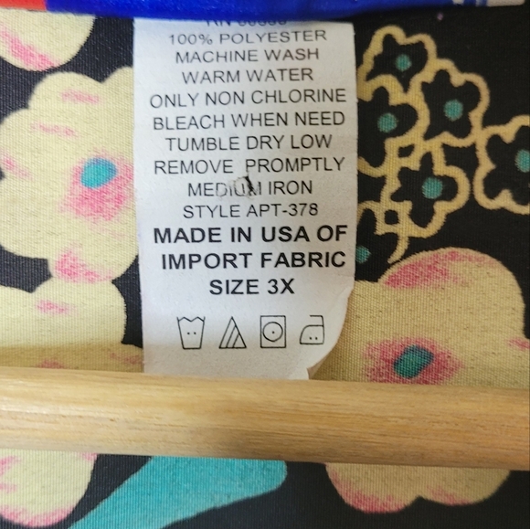 Vintage A Personal Touch Button Down Shirt Plus 3X Black Bamboo Artsy Retro 90s - Picture 9 of 9